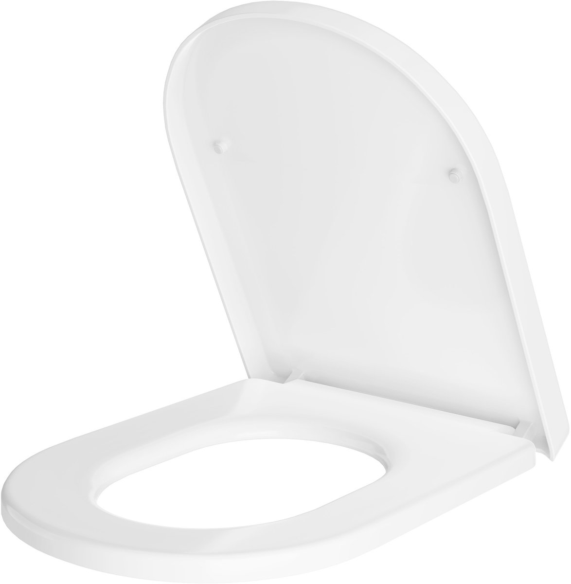 Toiletbril D Vorm Soft Close - Antibacterieel - Stabiel PP - Quick Release - Universeel - Eenvoudig te Reinigen - tot 150 kg - Wit - Inclusief Verlengde Toiletbril & Kinderzit Optie