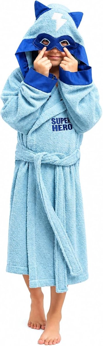 Badjas Kinderen Jongen Meisjes, Turkse Katoenen Handdoek, Dier, Met Capuchon, (0-14 Jaar), Superzacht, Absorberend, Comfortabel, Dik