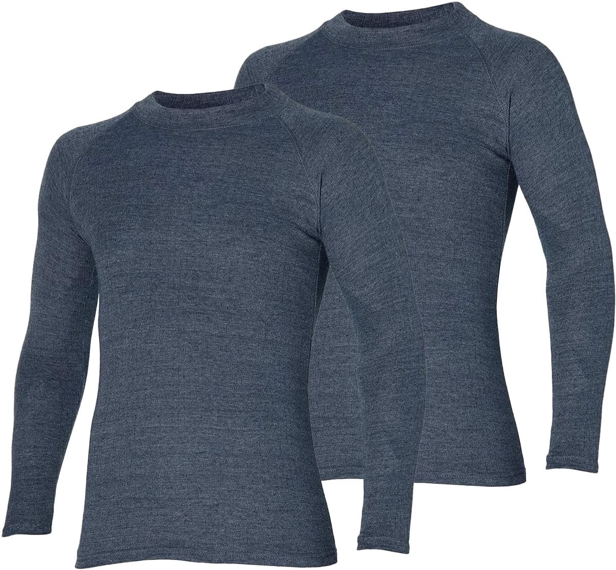 Thermoshirt heren - Antraciet melange - Thermo shirt heren lange mouw - Vochtregulerend - Heren thermoshirt - Geschikt voor alle sporten
