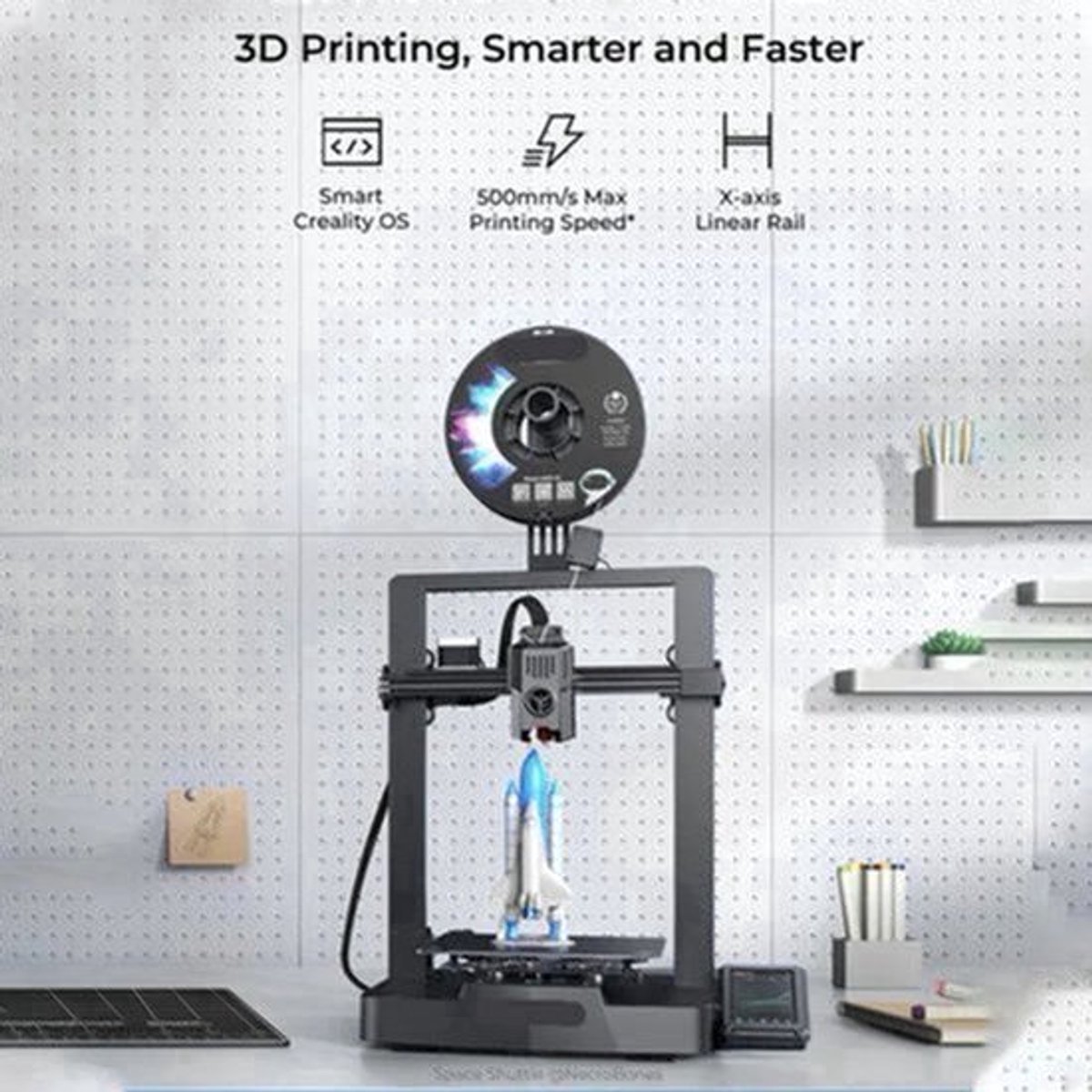 3D Printer - Printer - Mini Printer - Direct Drive Extruder – Hands-free Auto Leveling – 32-bit Stil Moederbord – Upgraded Model