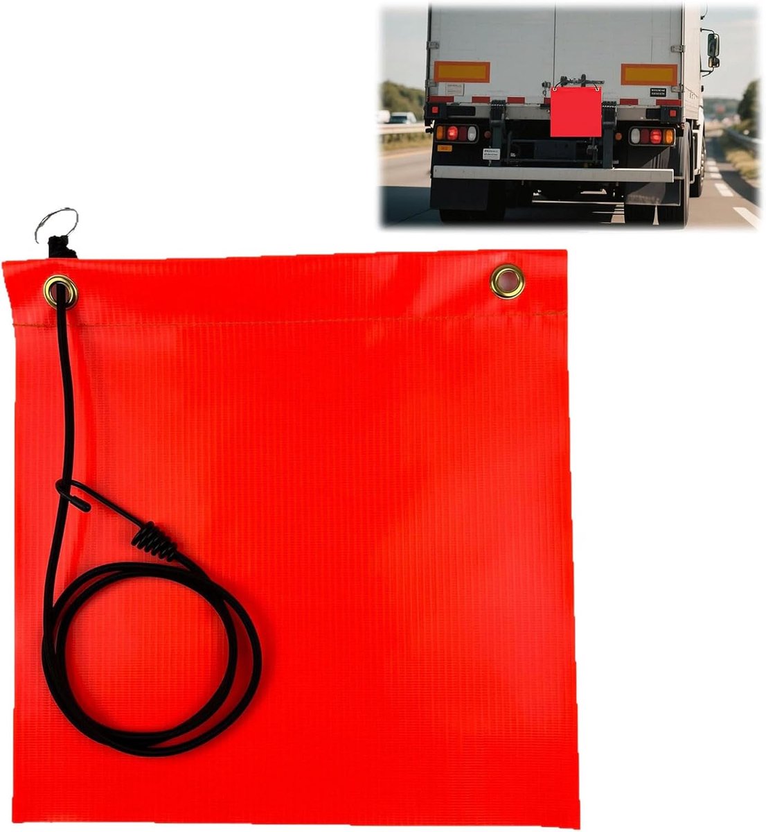 Waarschuwingsvlaggen 30 X 30CM,Rode Vlaggen Met Rubberen Touw,Noodwaarschuwingsvlaggen Voor Transport,Voor Auto,Caravan,Aanhanger,Fietsendrager,Kiuiom