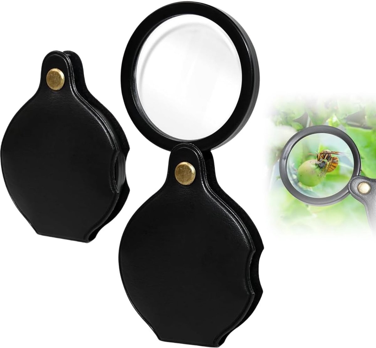 2 stuks leesloep, nieuwe opvouwbare handloep - leeshulp 15x, zakvergrootglas