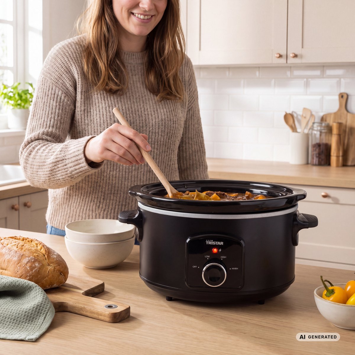 Tristar Slowcooker 180W - VS-3915 - 3.5L - Keramische binnenpan - Zwart – foto 8