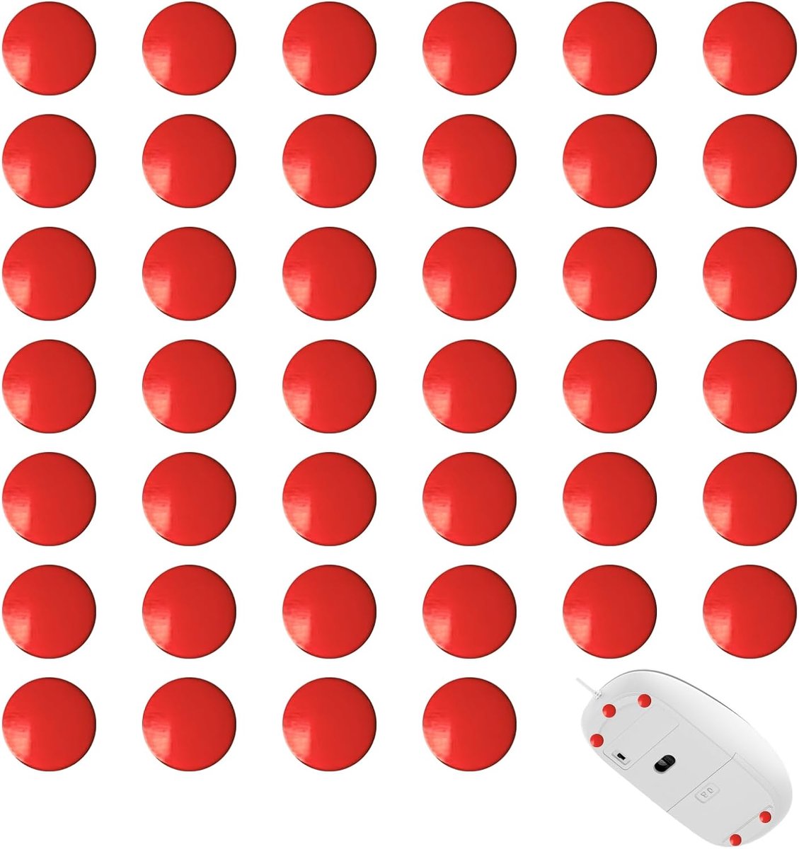 40 stuks Pro UHMW-PE Mouse Dot Skate wit, ontworpen voor veeleisende spelers, duurzame prestaties, compatibel met glazen muismatten, soepele beweging, dikte 0,8 mm