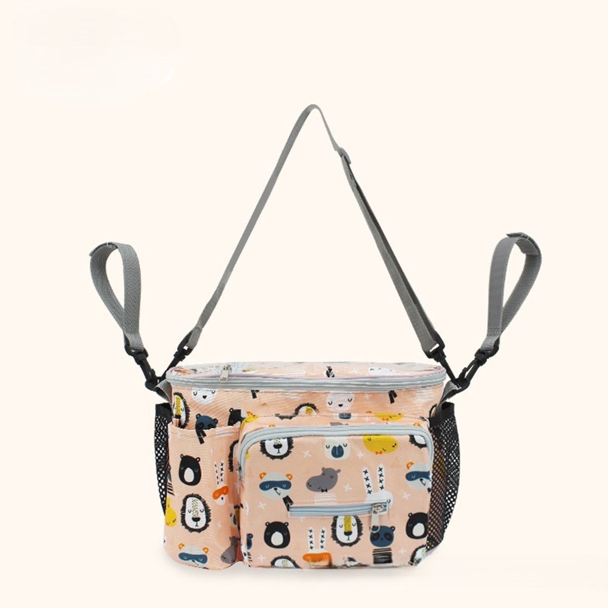 Organizer-tas voor kinderwagen – Universele, waterdichte opbergtas met verstelbare schouderriem – Ruime kinderwagen-organizer, Kleur 5