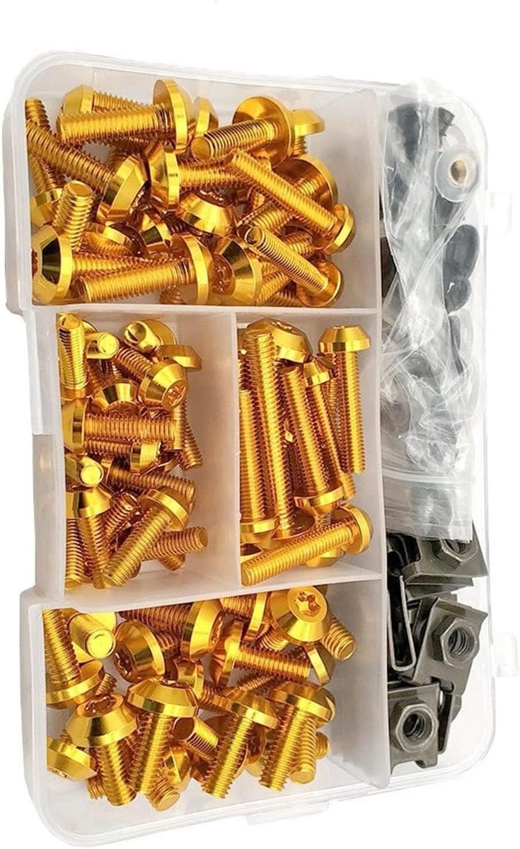 Kit Universele Motorfiets Body Mount Bout Kit Fastener Clip Schroef Set Voor Kawasaki Ninja GPZ500 EX500 650r ER6 F N ER6F ER6N VERSYS 1000 Onderdelen, Gold