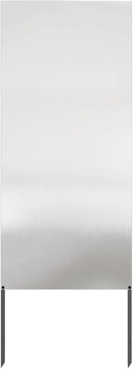 Tuin, terras, balkon, zilver, 50 x 140 cm, roestvrij staal, inkijkbescherming, metaal, inkijkbescherming, tuindecoratie, omheining voor tuin, terras, balkon876291