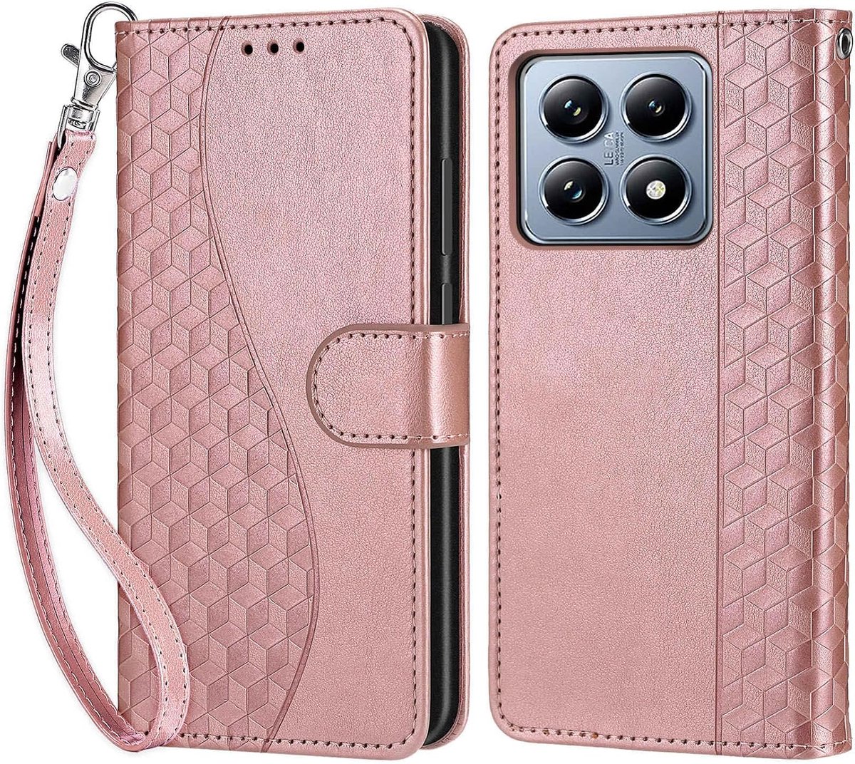 Telefoonhoesje voor Xiaomi 14T Pro, roségoud 3D