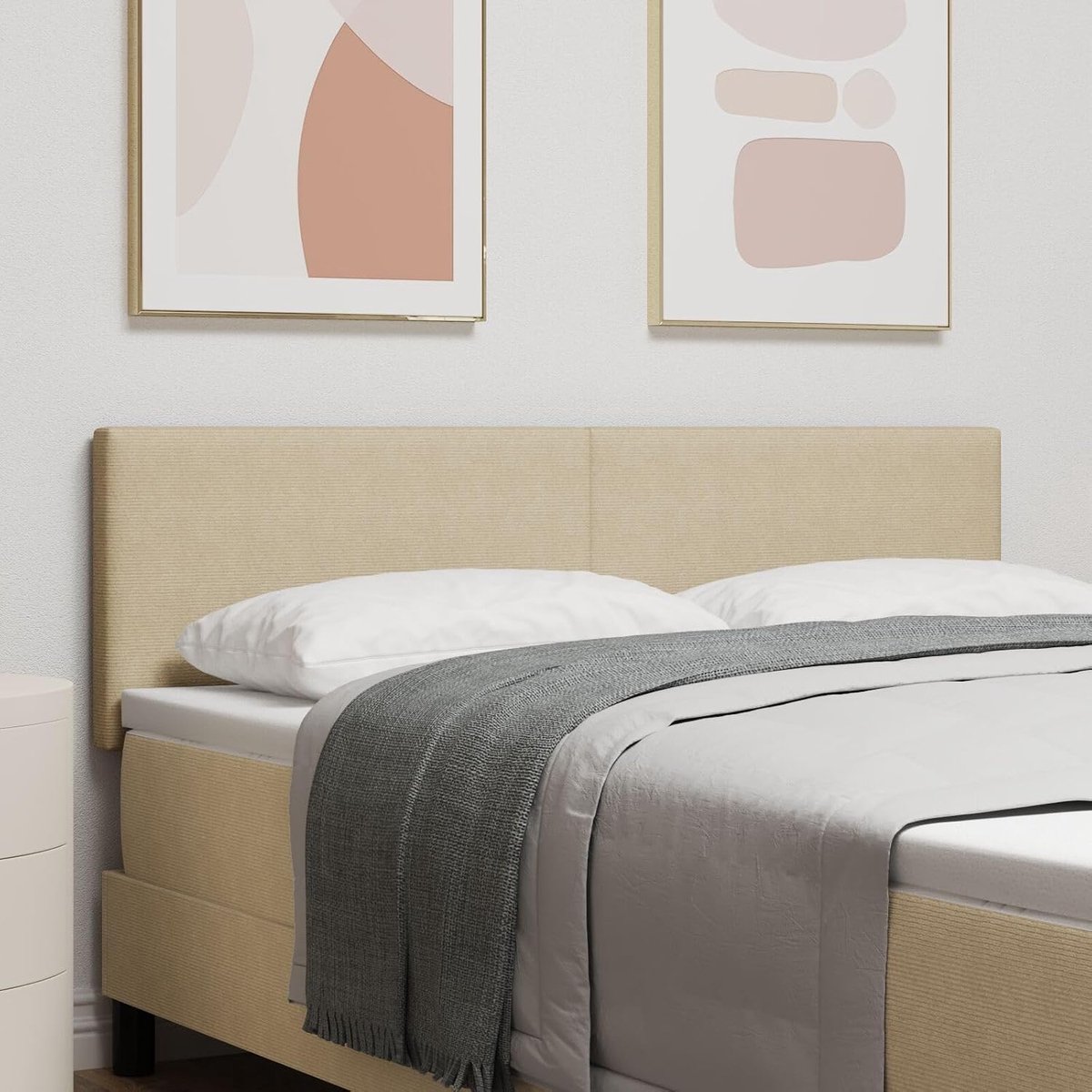 Sets, LED-hoofdeinde eenvoudige stijl lichtgroen en grijs 72 cm corduroy stof