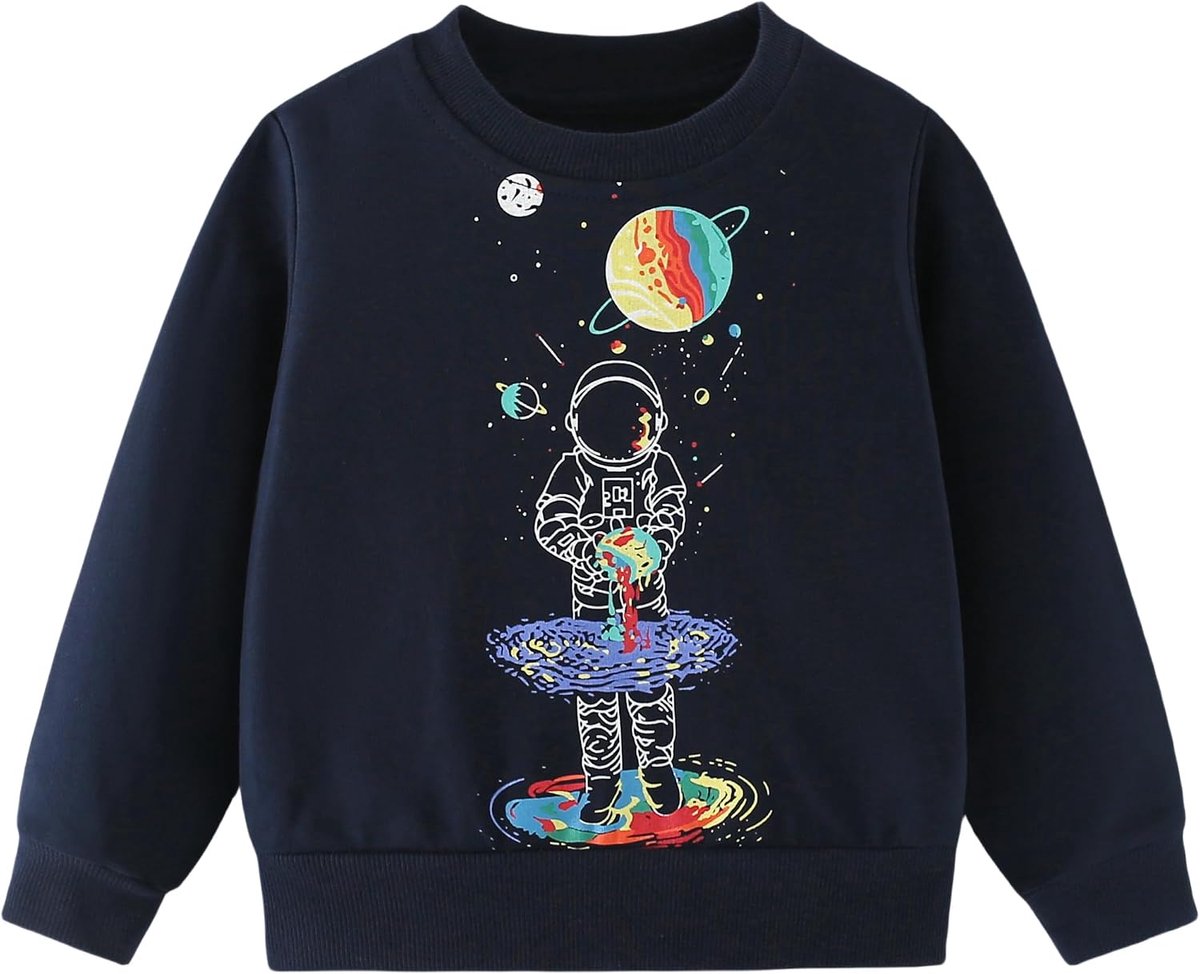 Sweatshirt Jongens Ronde Hals Sweater Jongens Katoen Casual Pullover voor Kinderen Herfst Winter Kinderkleding Leeftijd 2-7 Jaar