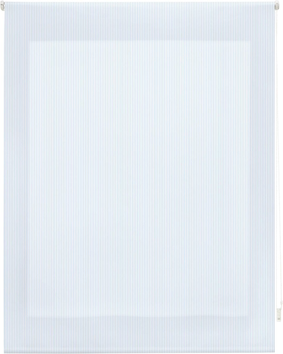 Rolgordijn, stof, hemelsblauwe strepen, 120 x 250 cm