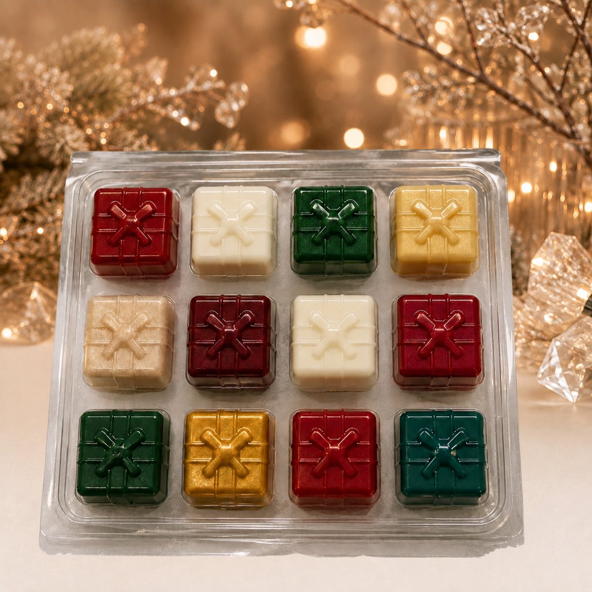 Luxe Kerst Waxmelts – Cadeautjes - 12 Days of Christmas - Handgemaakt - 100% Sojawax - Voor (elektrische) geurbrander - Dierproefvrij