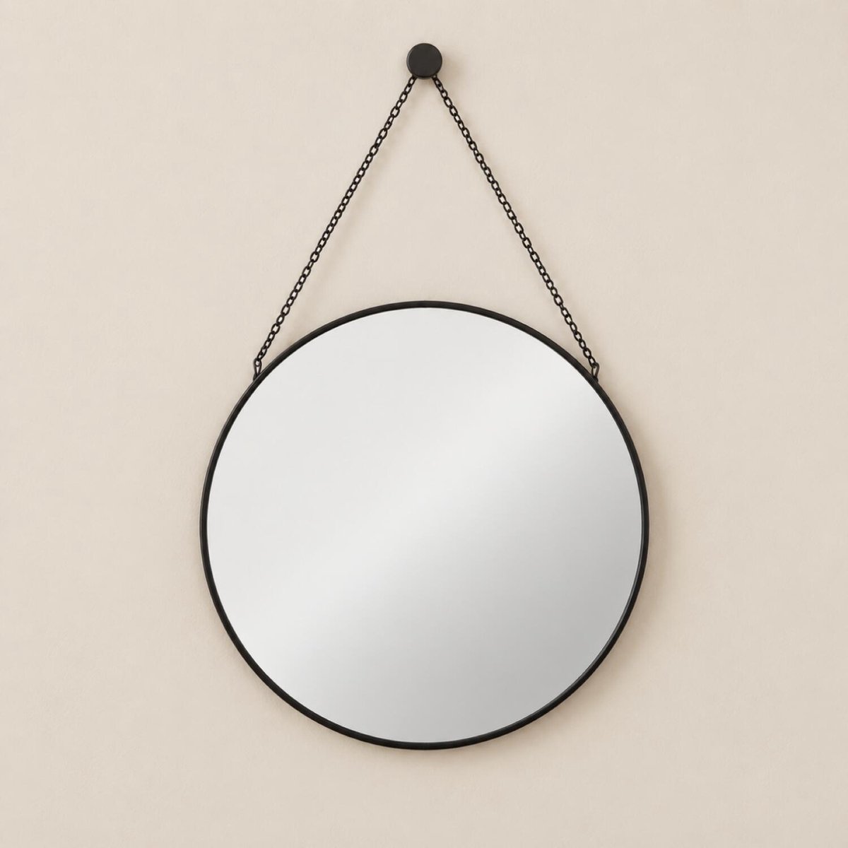 Bellatio Design Wandspiegel Industrieel - metaal - rond - D29 cm - wanddecoratie spiegels