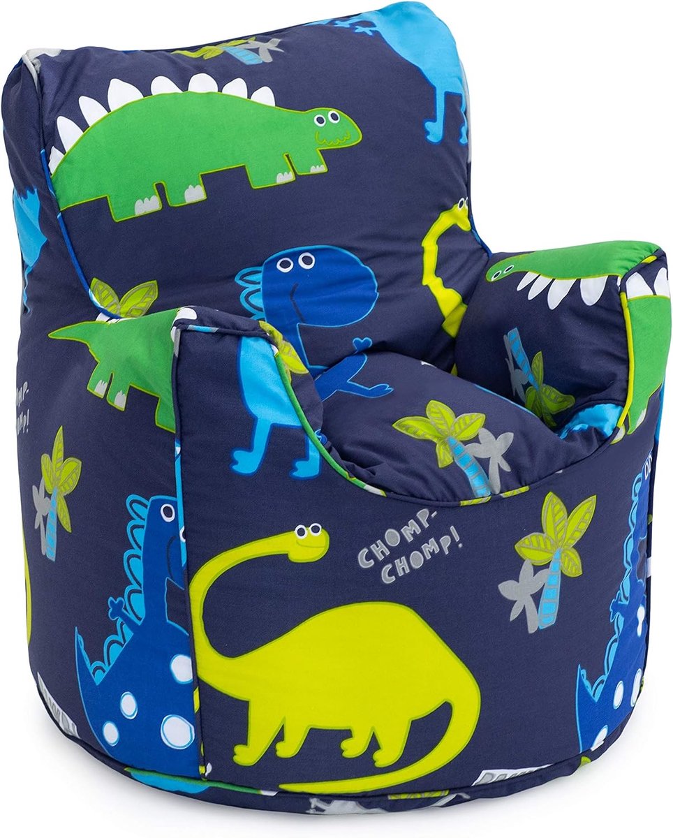 Steady Bed Kinderstoel voor Kinderen | Comfortabel Kinder Meubilair | Zachte Kinderveilige Zitplaats Speelkamer Bank | Ergonomisch Ontworpen Zitzak Stoel (Dino Dar)