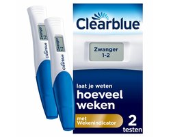 Clearblue Zwangerschapstest met Wekenindicator - 2 x 2 - 4 stuks