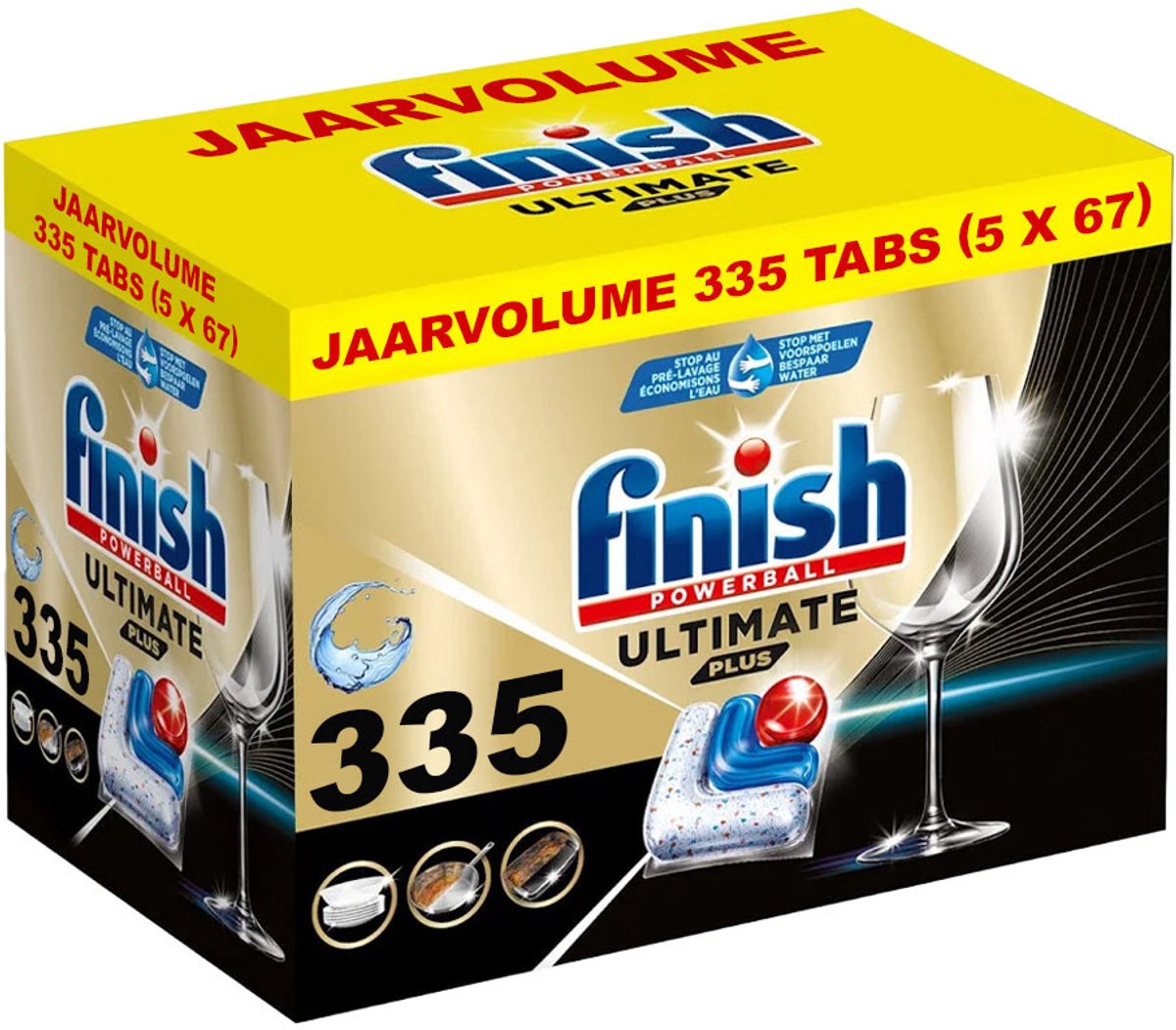 Finish - Vaatwastabletten Ultimate Plus Fresh - 5 x 67 stuks - Voordeelverpakking