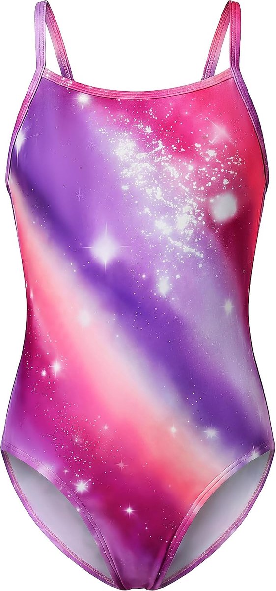 zwemkleding voor kinderen met verstelbare bandjes, sneldrogend, rugloze zwemkleding met kleurverloop, geschikt voor het strand waterparken, voor kinderen 5-13 jaar