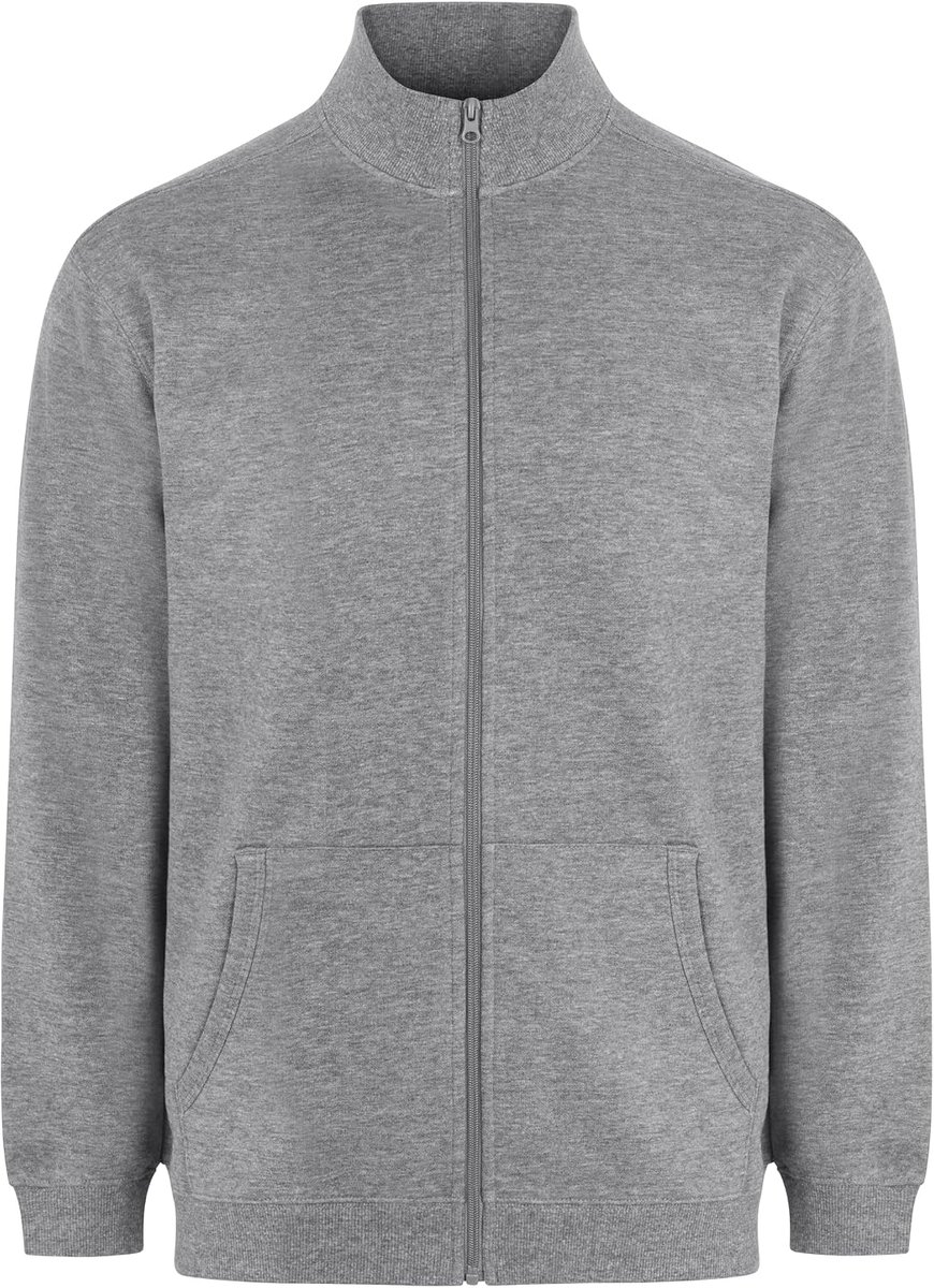 SZ270U Cooper, uniseks sweatshirt met ritssluiting, Heather Grey, maat L, Grijs, L