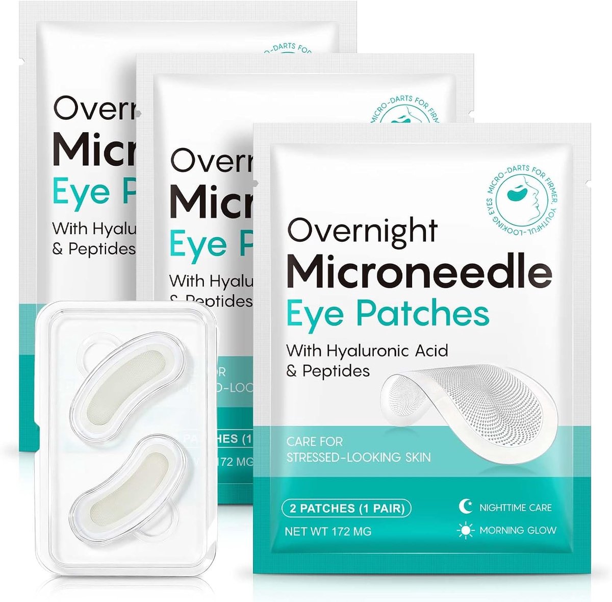 Microneedling oogpads, intensief hydraterend en verstevigend voor een frisse blik, microneedling-patches oogverbetering van fijne lijntjes, micronaalden oogpads voor oogverzorging