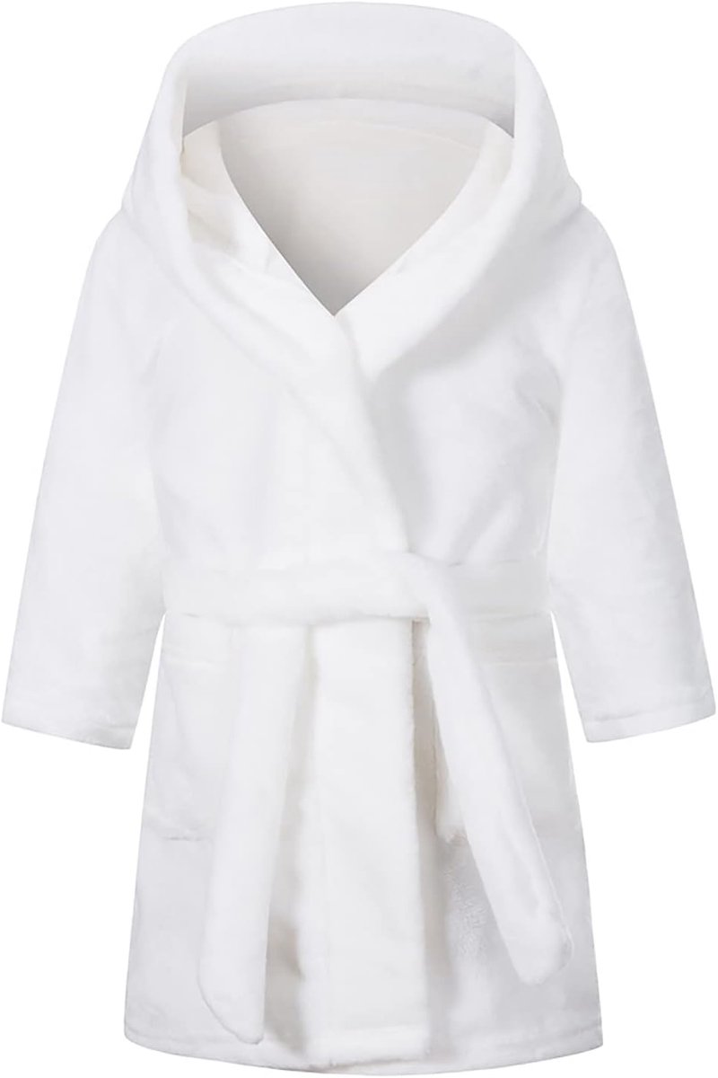 Badjas voor jongens, uniseks, kinderbadjas, zachte flanellen fleece badjas voor kinderen van 1-12 jaar