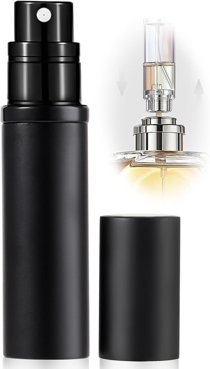 Parfumverstuiver - 10 ml draagbare reisspuitfles, lekbestendige mini-formaat parfumverstuiver bodemvulling, Keulen-dispenser met mannen en vrouwen (CA 10 ml, Scottish Night Black)