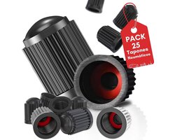Rueda Vink, Plastic Tapones, Valvula Tapones, Motorfiets Tapones, Neumatico Tapas, Rueda Tapon, Neumatico Tapas, Rueda Motorfiets Tapones, Set 10u, Con Anillo Antifuga (25 Pack)