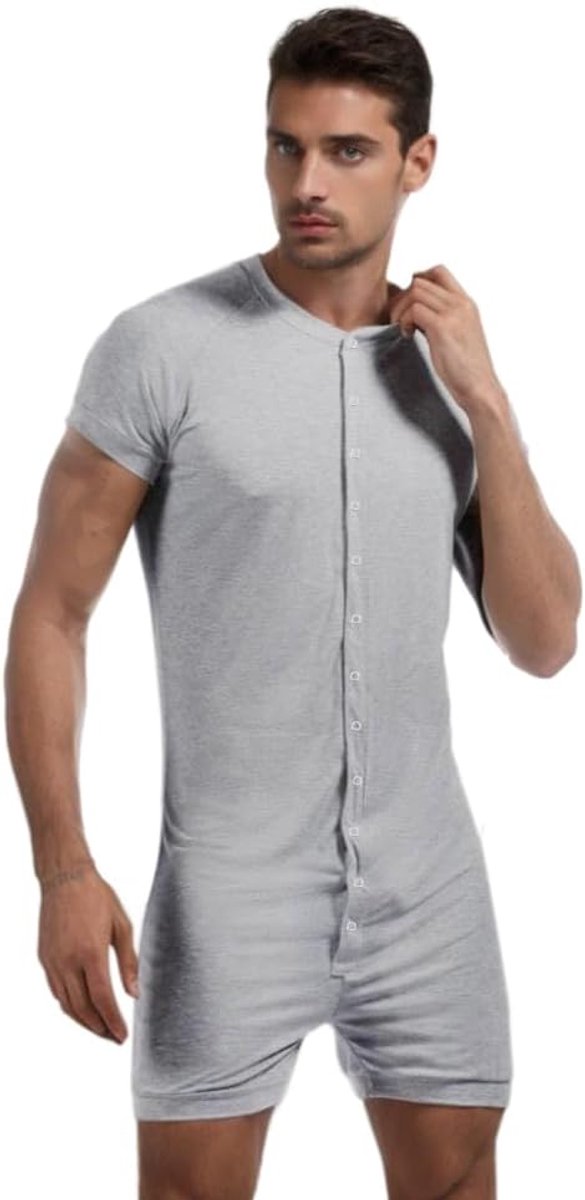 Korte mouw Onesie Pyjamas Sexy Lounge One Piece Jumpsuit Pyjama Volwassen Stretchy Romper slaapjassen
