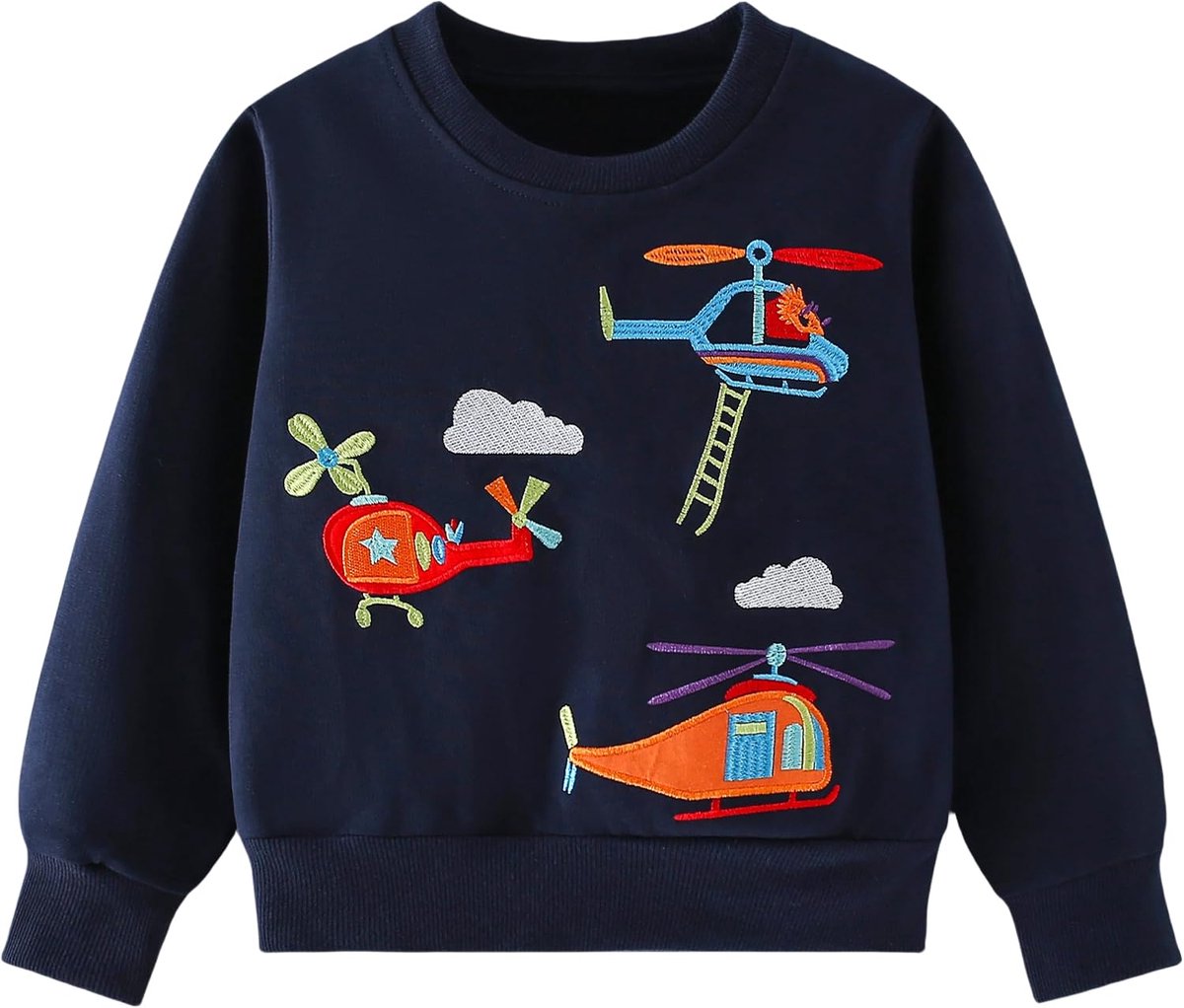 Sweatshirt Jongens Ronde Hals Sweater Jongens Katoen Casual Pullover voor Kinderen Herfst Winter Kinderkleding Leeftijd 2-7 Jaar