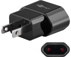 Goobay Reisadapter eurostekker naar USA/Japan, zwart