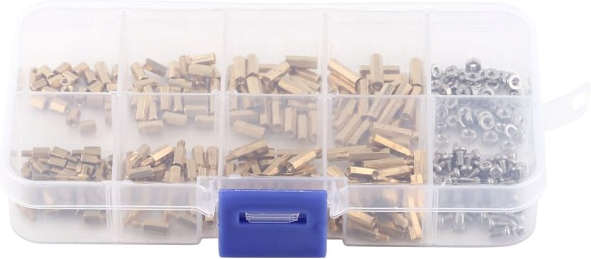 Afstandsschroefmoer Assortiment voor M2 M3, Messing en Roestvrij Staal, Female-Female en Female-Male, PCB Moederbord Standoff Set