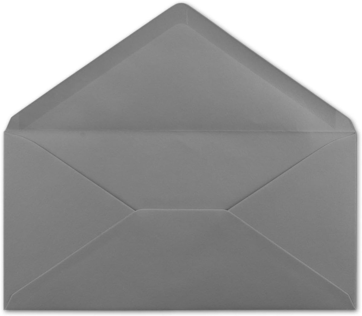 50 DIN lange enveloppen, grijs, 22 x 11 cm, 120 g/m², natte plakrand, postenveloppen zonder venster, ideaal voor Kerstmis, wenskaarten, uitnodigingen van je Glüxx-Agent