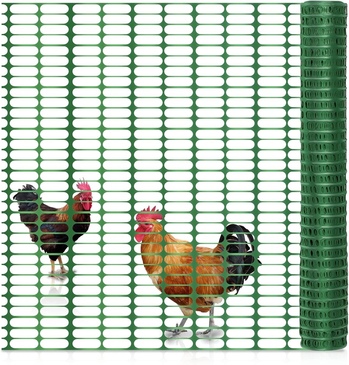 Afsluithek van kunststof, 50 m lang, 1 m hoog, beweegbaar begrenzingshek zonder stroom, flexibel, mobiel net voor de tuin, veiligheidshek, oranje
