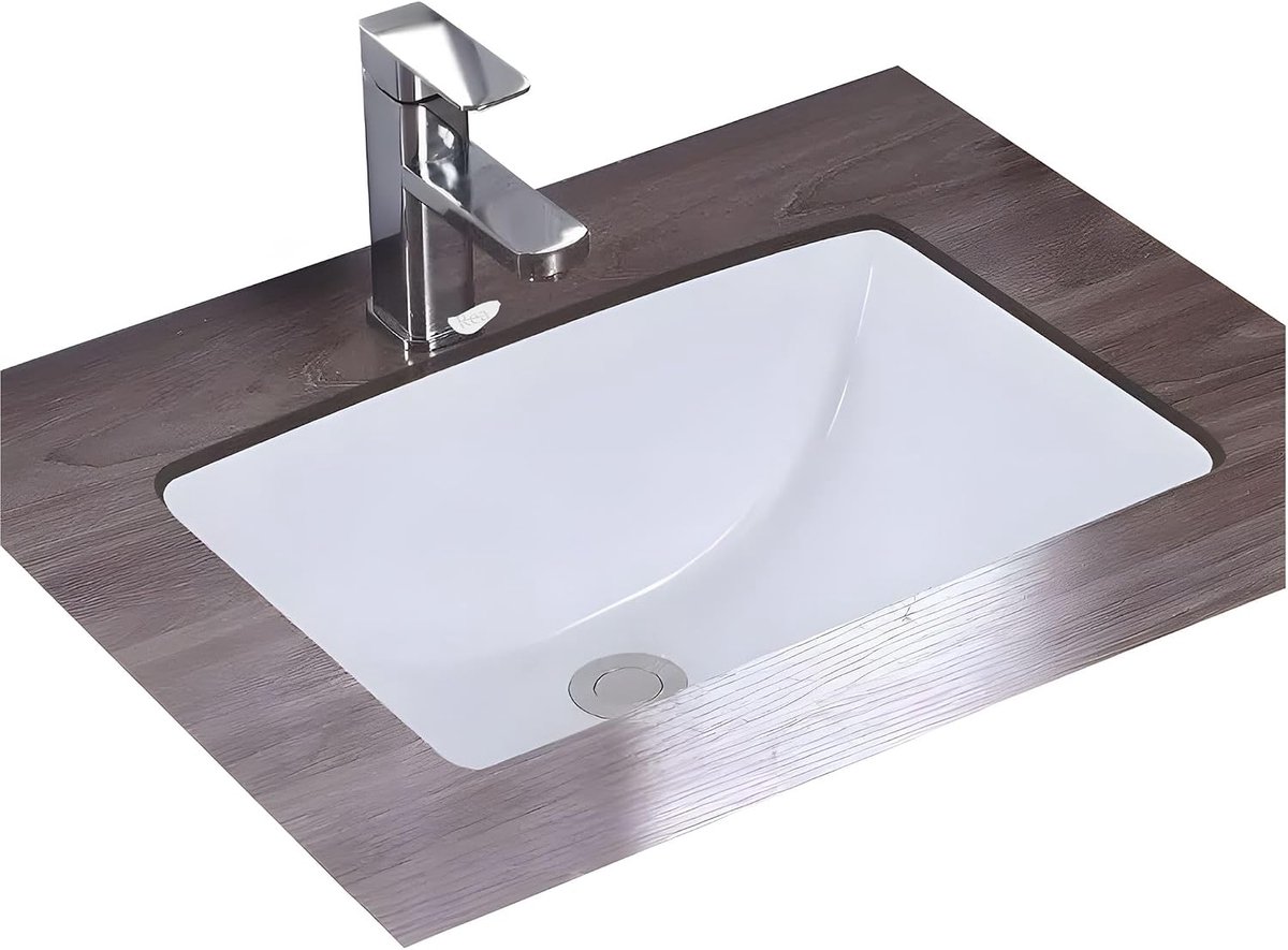 spoelbak onderbouw wastafel keramiek handwasbak rechthoekig wit 33x46 badkamerkraan badkamerkraan nano-coating