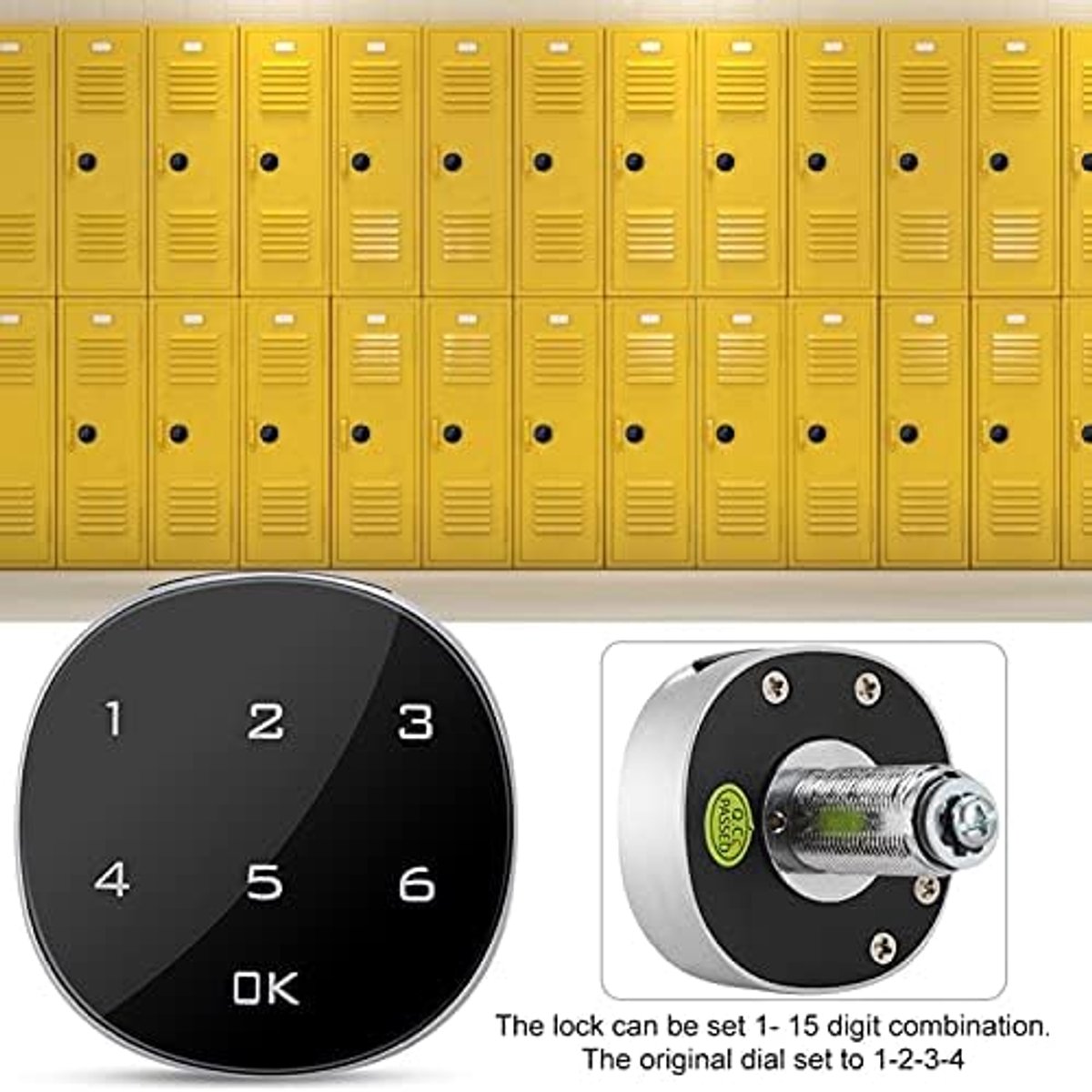 Wachtwoord Veilig Slot, Touchsn Digitaal Elektronisch Wachtwoord Gecodeerd Slot voor Kabinet Mailbox Bestand Saunlade