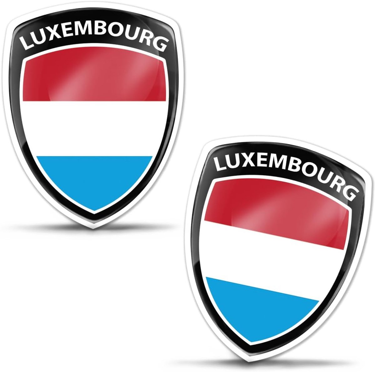 Vlag sticker Moto 3D gel embleem domed badge set van 2 F 170