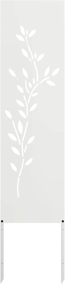 Tuin876253 Inkijkwerend scherm met bloemenmotief, 32 x 140 cm, inkijkbescherming, metaal, inkijkbescherming, tuindecoratie, omheining