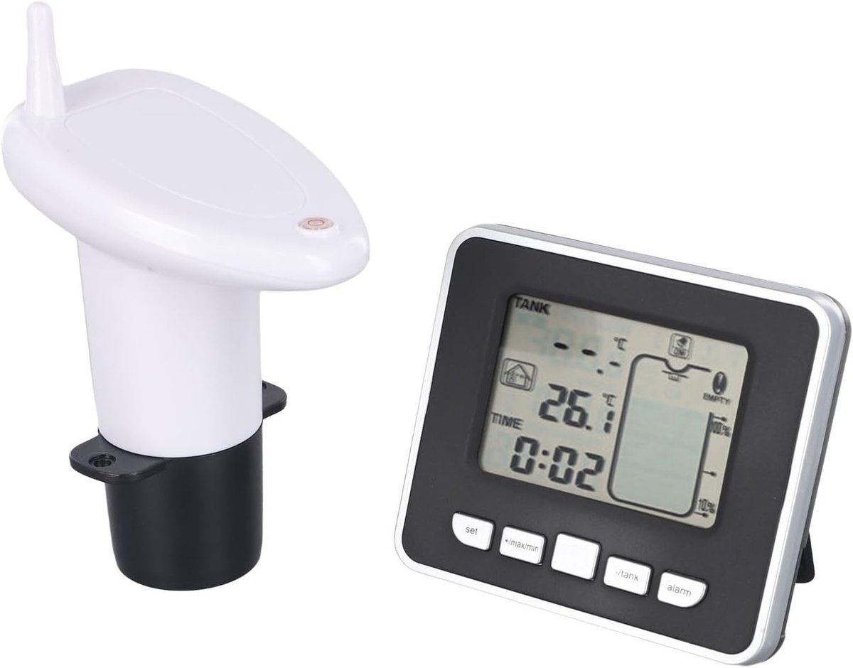 Indicator Vulniveau Indicator Voor Stortbak Regenwater Tank Niveau Sensor Led Display Watertank Vloeibare Diepte Niveau Meter Sensor Hoog/Laag Alarm