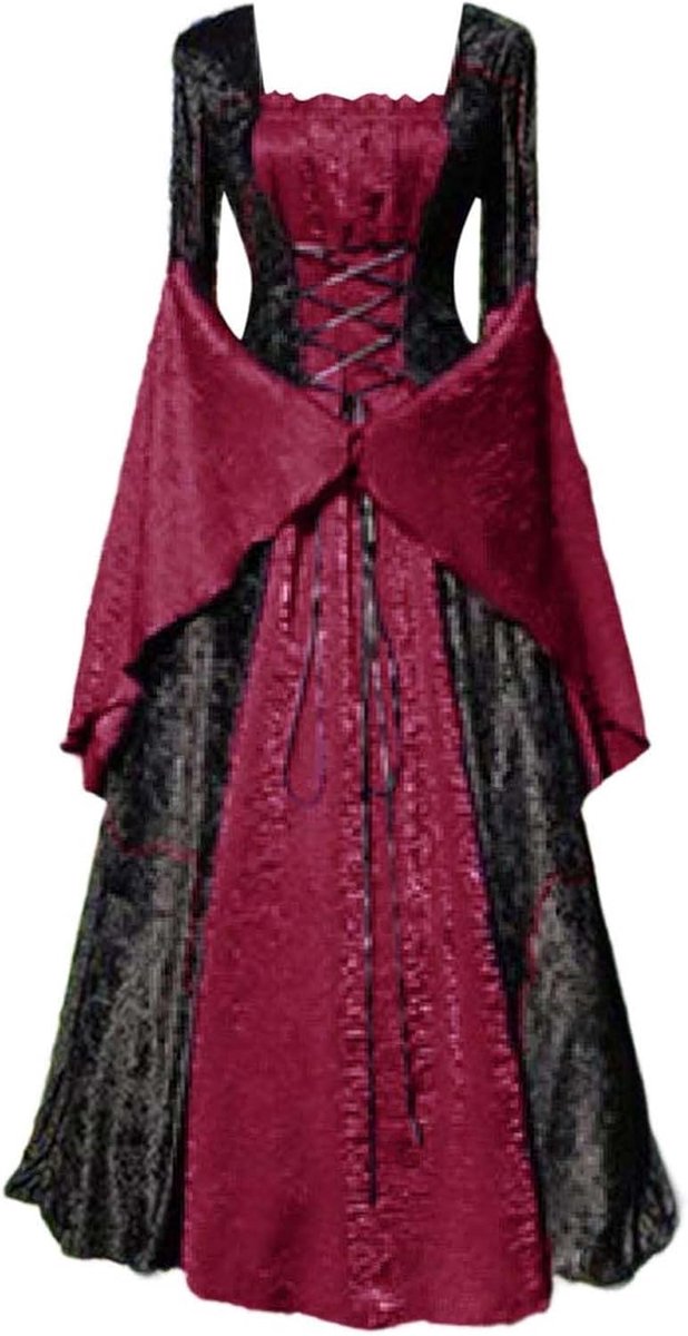 Kostuum voor cosplay, Halloween, feestjurk, antieke rechtsjurk, bandage-outfit