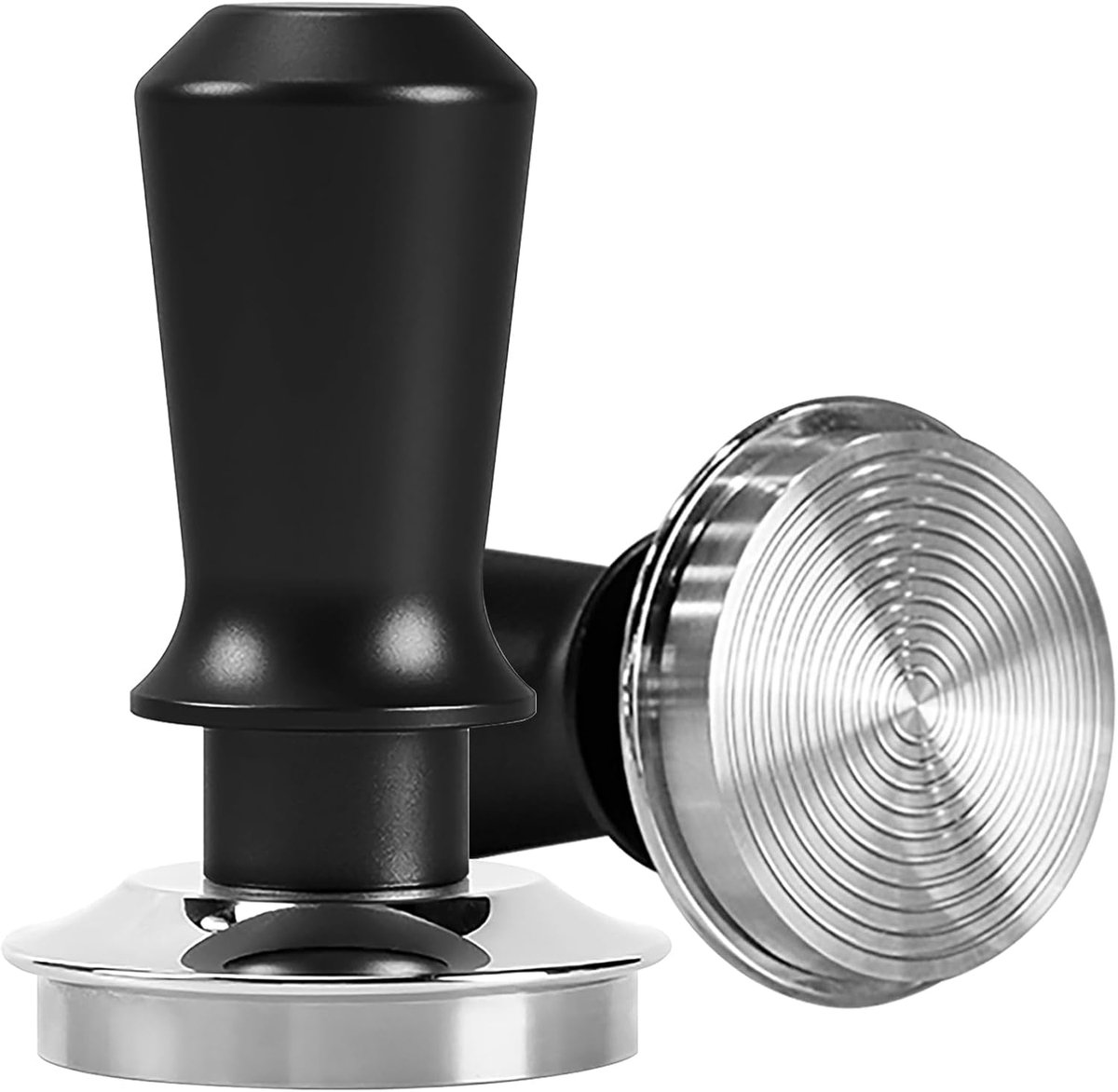 Saboter, Espresso Tamper, Veerbelaste gekalibreerde stamper met roestvrijstalen basis, 30 lbs constante druk, koffie-accessoires (zwart, 51 mm)