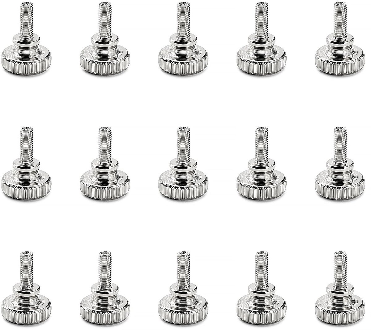 15 Stuks M3x8 mm Gekartelde Duimschroeven, Volledig Schroefdraad Duimschroeven, voor Elektronische en Mechanische Toepassingen