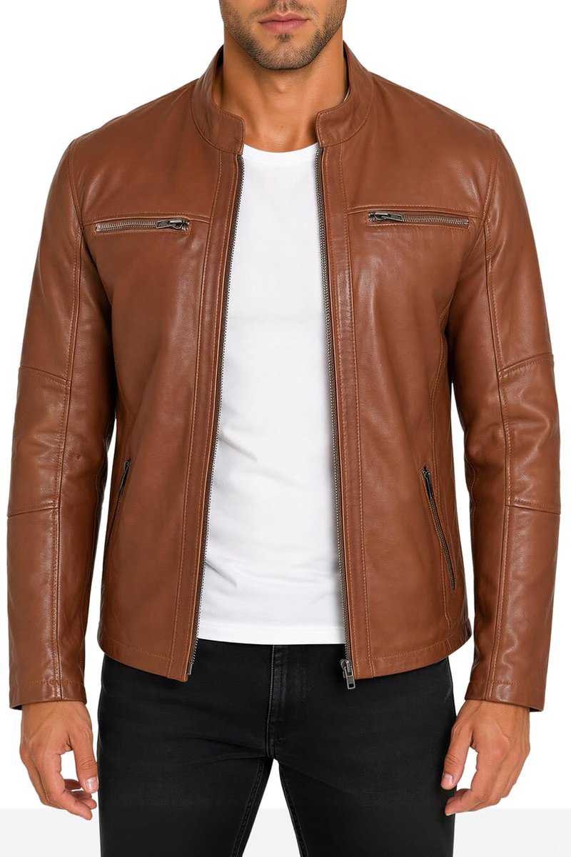 Heren Jas Leer Kunstleer Biker Bomber Urban Look Ritsdetails