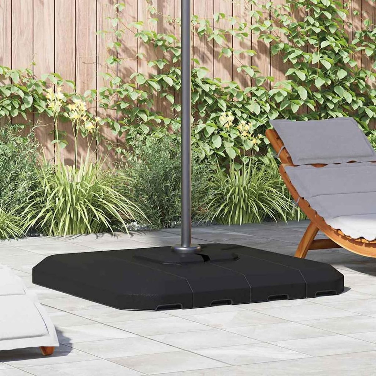 Cantilever42006931 4-delige parasolstandaard-set, 130 kg zand of 90 kg water, parasolstandaard voor balkon, tuin, strandparasols