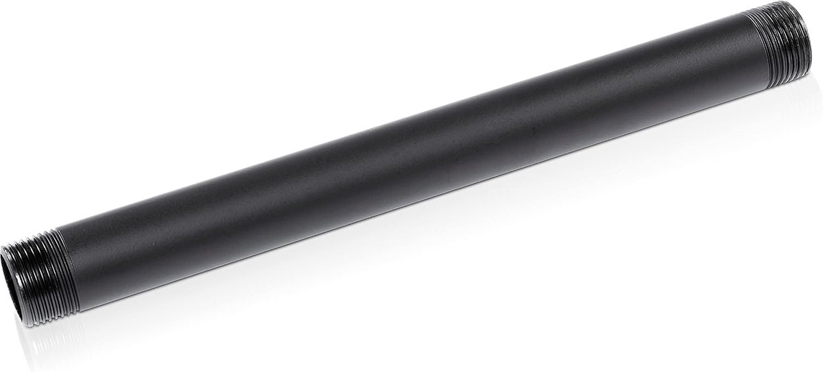 Geharde buis voor meubelbouw en kledingstang 3/4 inch schroefdraad doe-het-zelf kledingstang industrieel loft-design zwarte poedercoating waterbuis