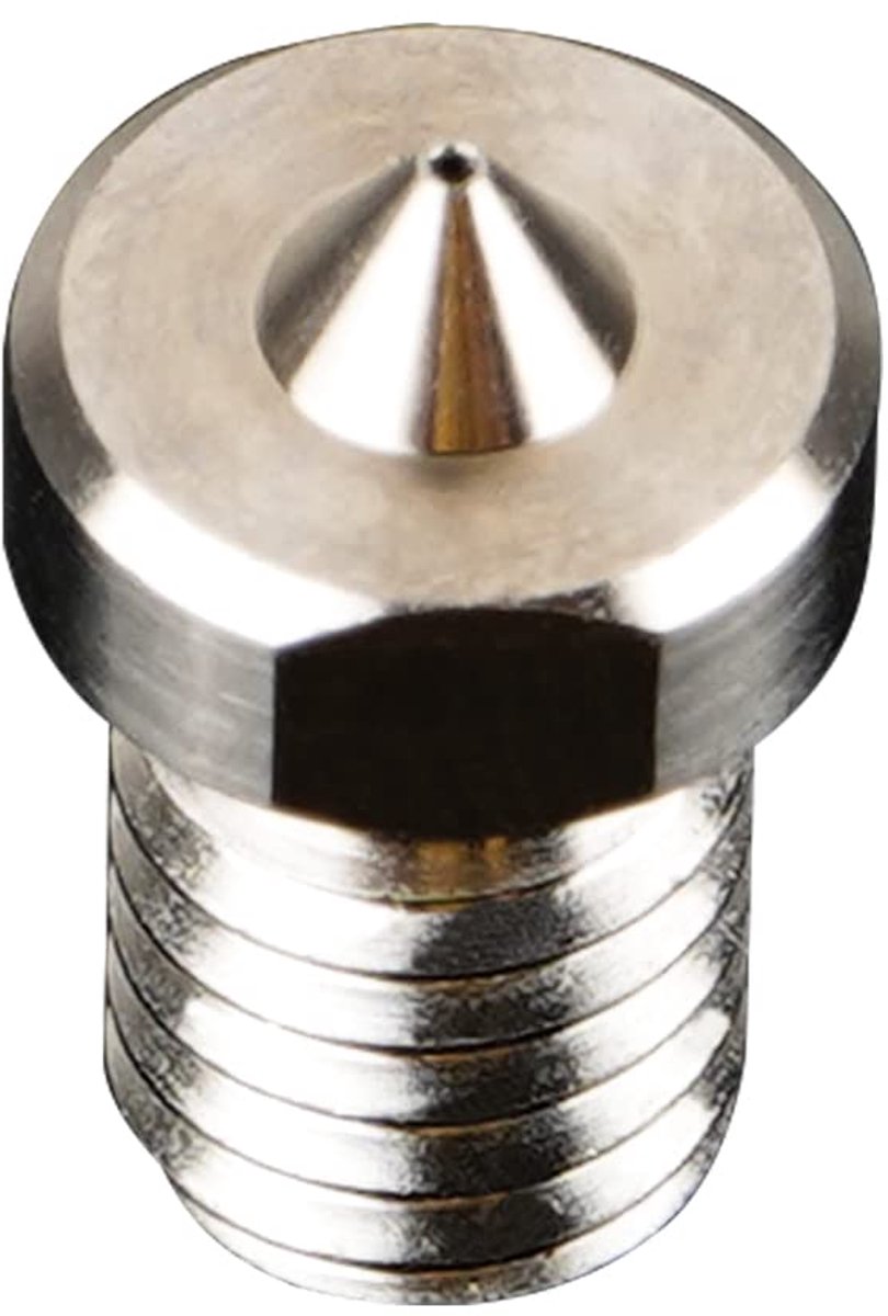 0,6 mm M6 van TC4 titaniumlegering voor 1,75 mm filament, precisiemondstuk compatibel met bijvoorbeeld E3D V6 - 3D-printer