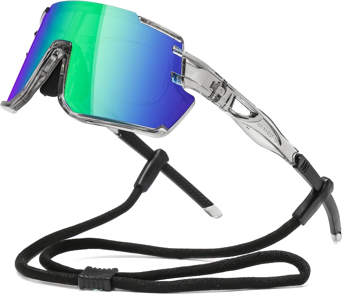 fietsbril, sportzonnebril voor dames en heren, snelle bril, UV400 zonnebril, sport met kortzichtig montuur, racefietsbril voor fietsen, hardlopen, outdooractiviteiten