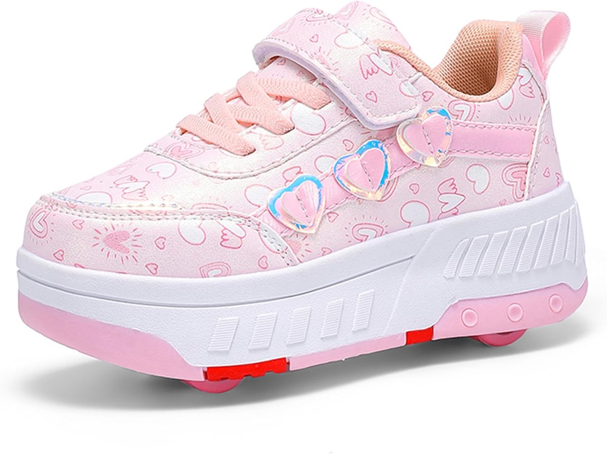 Rolschaatsschoenen voor meisjes en jongens, skateboarden, outdoor, parcours, kinderen, intrekbare sneakers met 4 wielen, uniseks, tieners, sneakers, schaatsen, kinderen