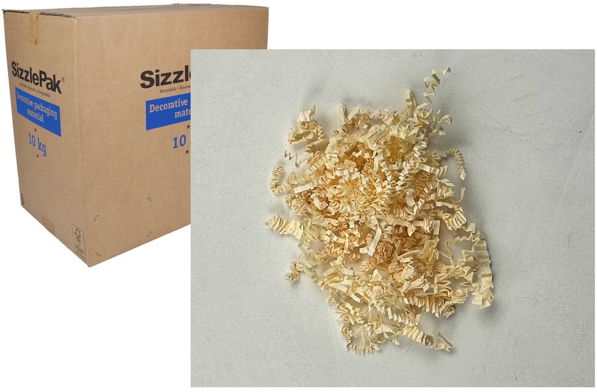 Inpakr SizzlePak Opvulmateriaal Ivoor - 10 kg - Tot 320 Liter - 1 Doos