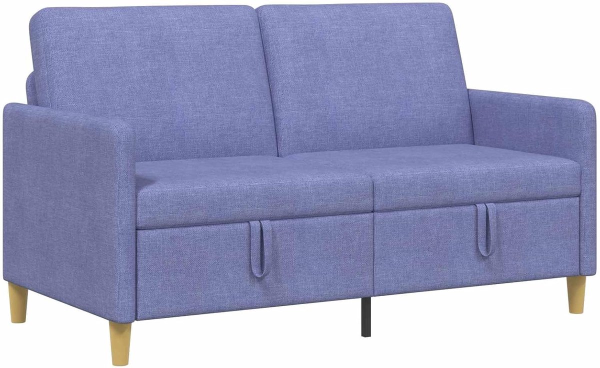 Bank met opbergruimte, blauw jeans, 152 x 78 x 87 cm, polyester
