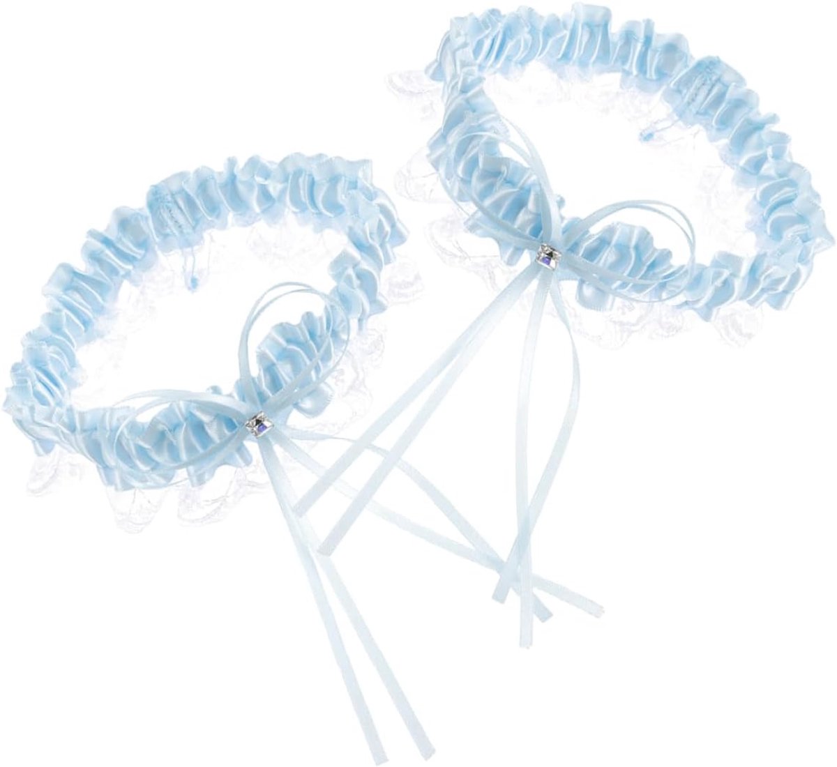 2stuks Kanten Bruidsbanden Set Elegante Bruidsaccessoires Voor Huwelijken Bruidsdouches Feesten Zachte Comfortabele Materiaal Voor Brides Bruidsmeisjes