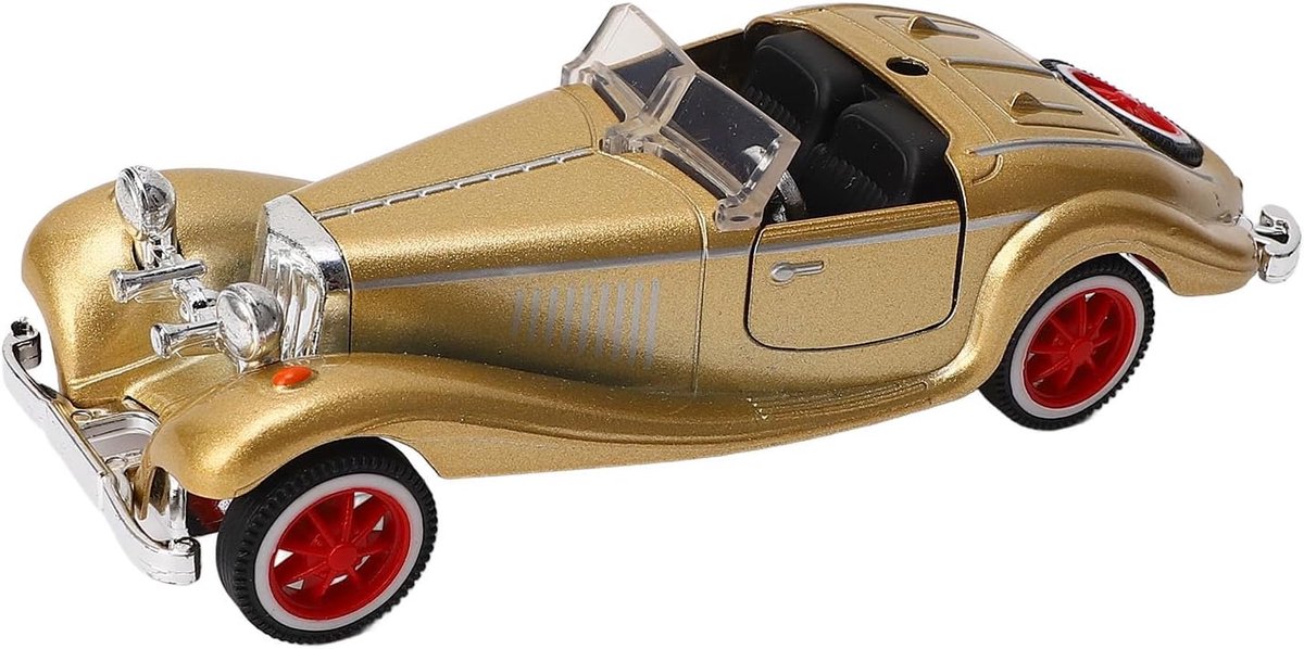 1:32 Schaal Vintage Converteerbare Auto Model Legering Diecast Model Auto Speelgoed voor Kinderen Verjaardagscadeau (Goud)